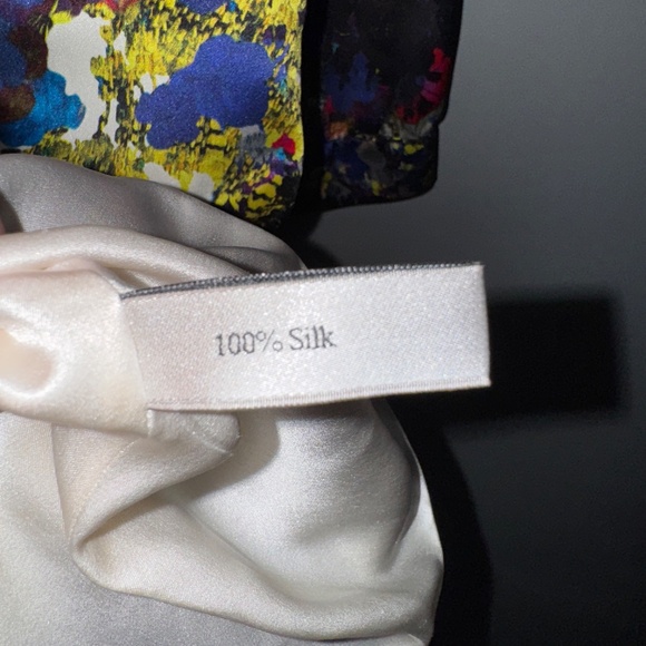 EUC Erdem Floral Silk Sheath Long Sleeve Dress Size 14 US - Picture 9 of 10